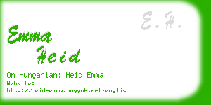 emma heid business card
